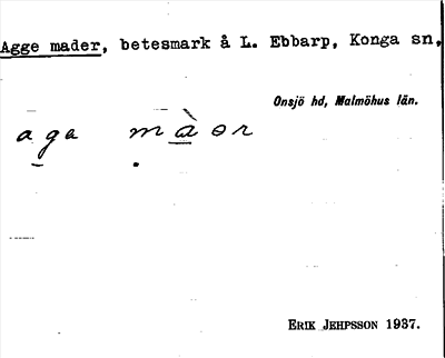 Bild på arkivkortet för arkivposten Agge mader