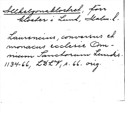 Bild på arkivkortet för arkivposten Allhelgonaklostret