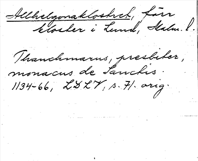 Bild på arkivkortet för arkivposten Allhelgonaklostret