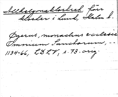 Bild på arkivkortet för arkivposten Allhelgonaklostret