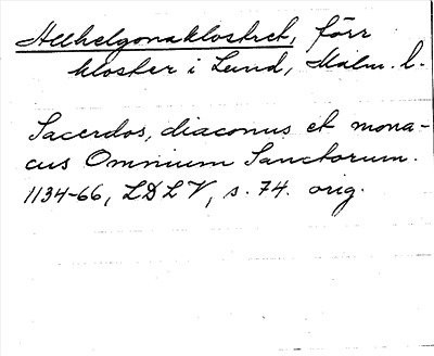 Bild på arkivkortet för arkivposten Allhelgonaklostret