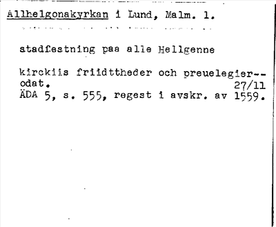 Bild på arkivkortet för arkivposten Allhelgonakyrkan