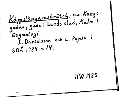 Bild på arkivkortet för arkivposten Käppslängaresträtet
