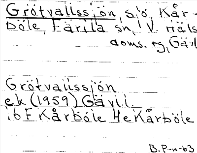 Bild på arkivkortet för arkivposten Grötvallssjön