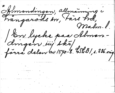 Bild på arkivkortet för arkivposten *Almendingen
