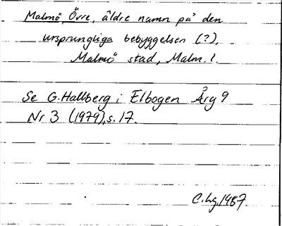 Bild på arkivkortet för arkivposten Malmö, Övre