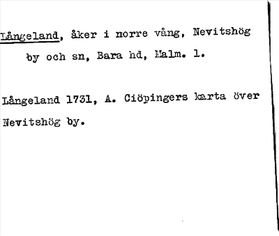 Bild på arkivkortet för arkivposten Långeland