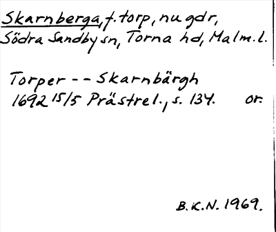 Bild på arkivkortet för arkivposten Skarnberga