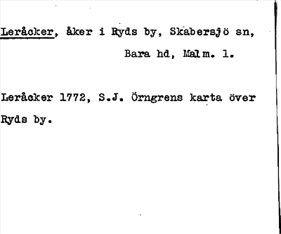 Bild på arkivkortet för arkivposten Leråcker