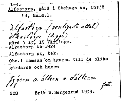 Bild på arkivkortet för arkivposten Alfastorp