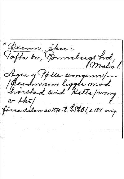 Bild på arkivkortet för arkivposten *Øxenn