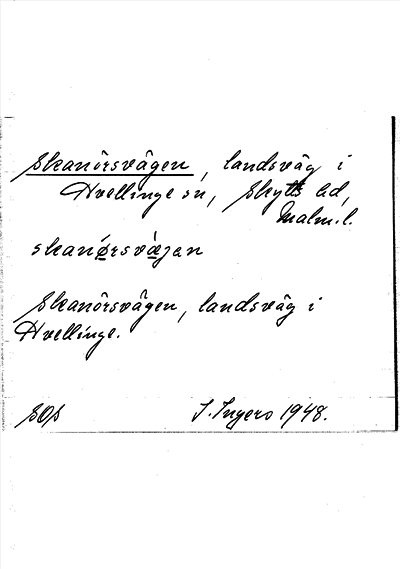 Bild på arkivkortet för arkivposten Skanörsvägen
