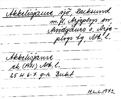 Bild på arkivkortet för arkivposten Akkelisjaure