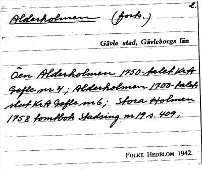 Bild på arkivkortet för arkivposten Alderholmen