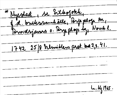 Bild på arkivkortet för arkivposten *Nyestad