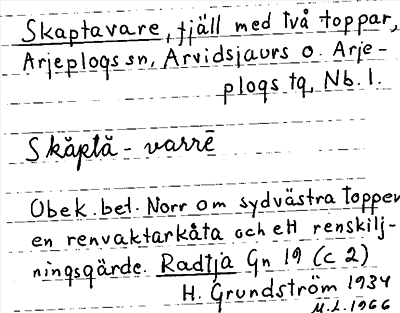 Bild på arkivkortet för arkivposten Skaptavare