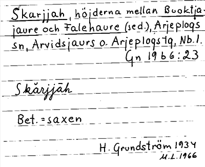 Bild på arkivkortet för arkivposten Skarjjah