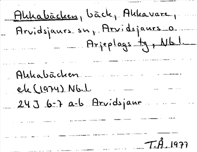 Bild på arkivkortet för arkivposten Akkabäcken