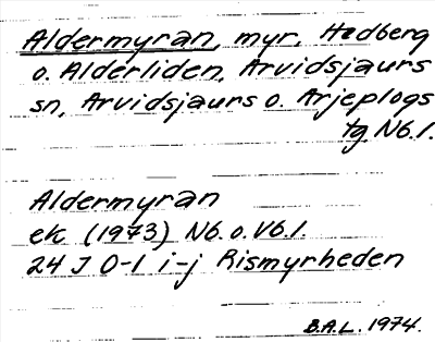 Bild på arkivkortet för arkivposten Aldermyran