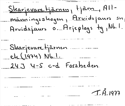 Bild på arkivkortet för arkivposten Skarjevaretjärnen