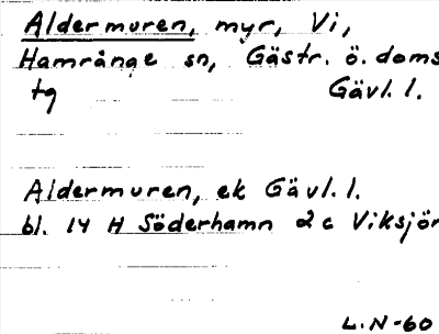 Bild på arkivkortet för arkivposten Aldermuren