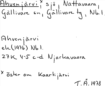 Bild på arkivkortet för arkivposten Ahvenjärvi