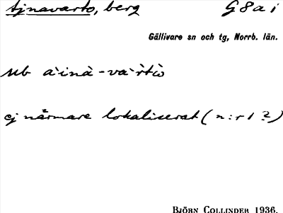 Bild på arkivkortet för arkivposten Ajnavarto