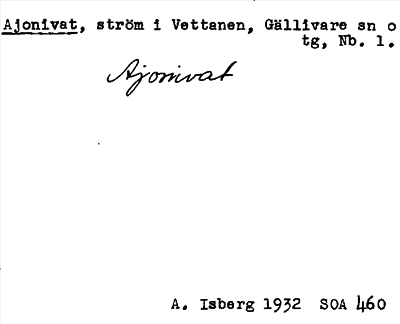 Bild på arkivkortet för arkivposten Ajonivat