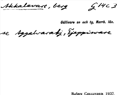 Bild på arkivkortet för arkivposten Akkalavare