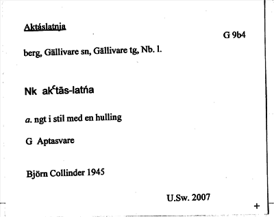 Bild på arkivkortet för arkivposten Aktáslatnja