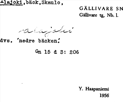 Bild på arkivkortet för arkivposten Alajoki