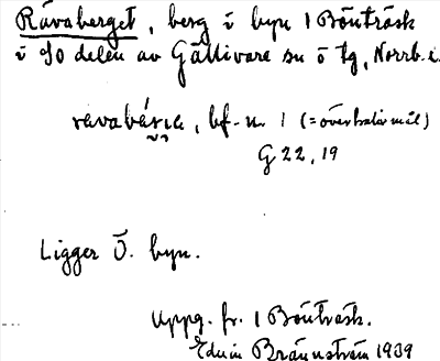 Bild på arkivkortet för arkivposten Rävaberget
