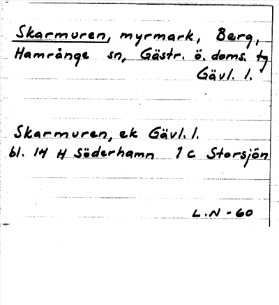Bild på arkivkortet för arkivposten Skarmuren