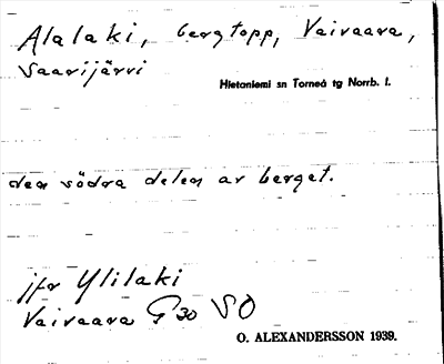 Bild på arkivkortet för arkivposten Alalaki