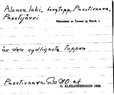 Bild på arkivkortet för arkivposten Alanen laki