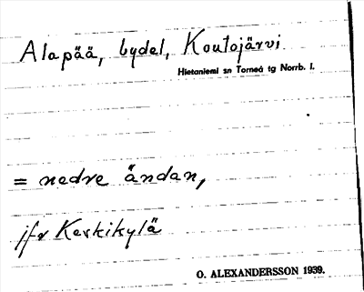 Bild på arkivkortet för arkivposten Alapää