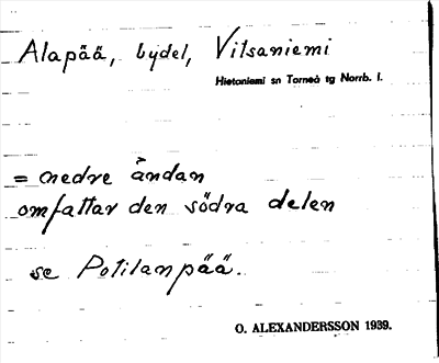 Bild på arkivkortet för arkivposten Alapää