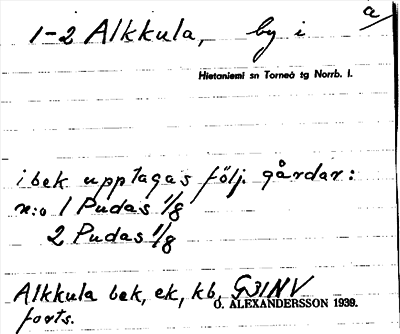 Bild på arkivkortet för arkivposten Alkkula