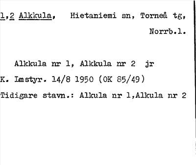 Bild på arkivkortet för arkivposten Alkkula