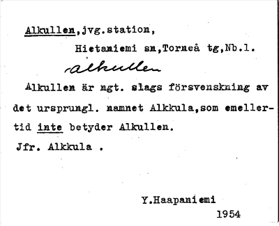 Bild på arkivkortet för arkivposten Alkullen