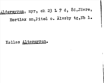 Bild på arkivkortet för arkivposten Aldermyran