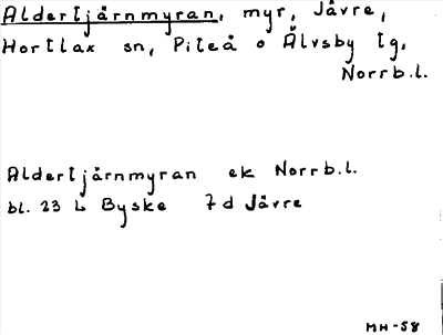 Bild på arkivkortet för arkivposten Aldertjärnmyran