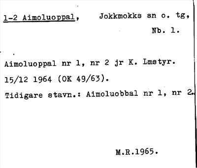 Bild på arkivkortet för arkivposten Aimoluoppal