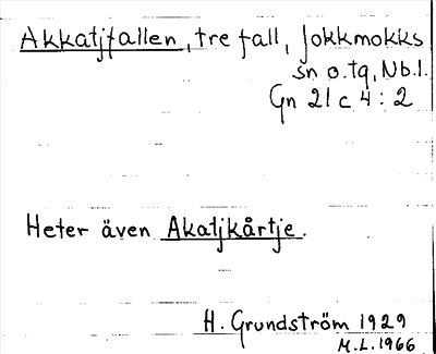Bild på arkivkortet för arkivposten Akkatjfallen