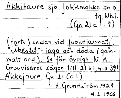 Bild på arkivkortet för arkivposten Akkihaure