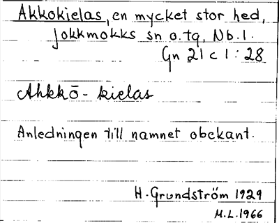 Bild på arkivkortet för arkivposten Akkokielas
