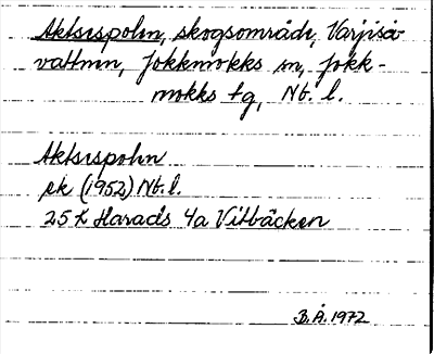 Bild på arkivkortet för arkivposten Aktsespolen