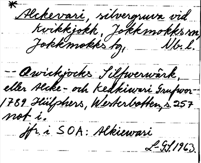 Bild på arkivkortet för arkivposten *Alckevari