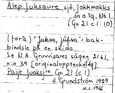 Bild på arkivkortet för arkivposten Alep Juksaure