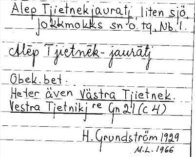 Bild på arkivkortet för arkivposten Alep Tjietnekjauratj
